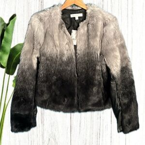New York & Company Ombré Faux Fur Blazer Jacket